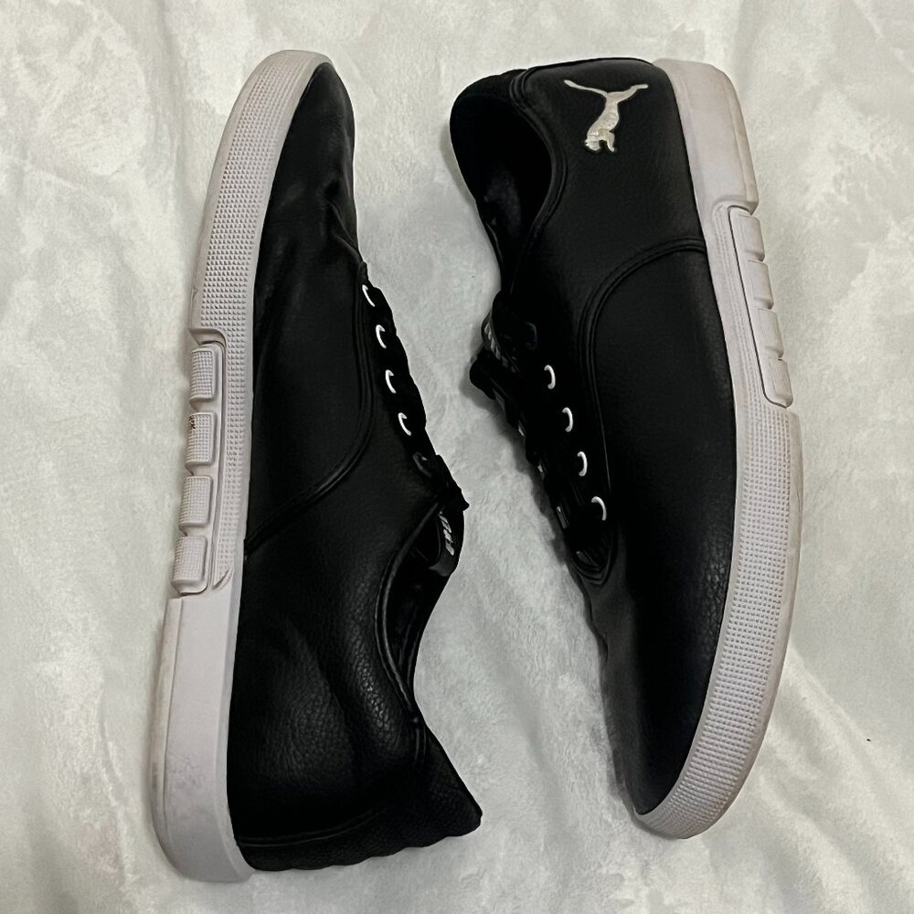 Puma Benecio Mocc Black Leather Lace Up Men's Sneakers Size 12